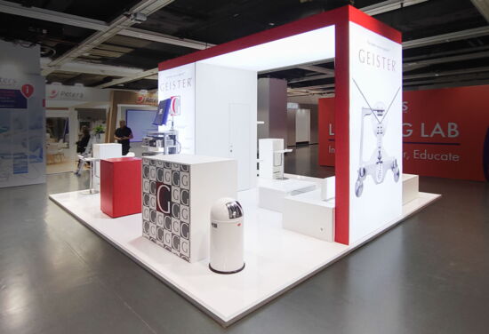 Messestand geister medizintechnik mueller messebau eacts2023 5