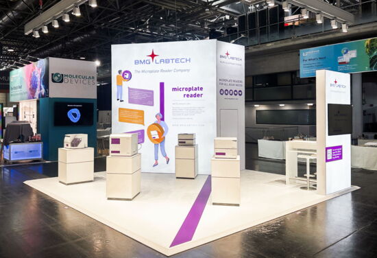 Messestand BMG Labtech MuellerMessebau SLAS 2026 1