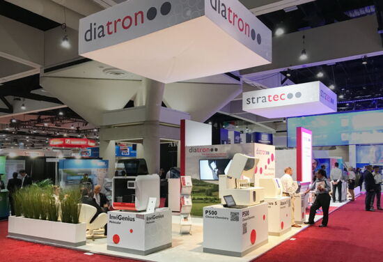 Exhibition booth Stratec Diatron AACC SanDiego Mueller International Exhibit Services 06