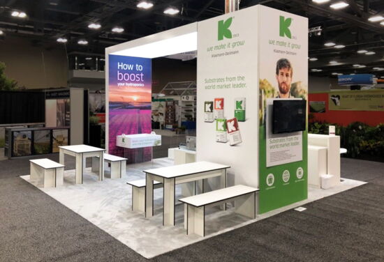 Exhibition booth KlasmannDeilmann Cultivate Columbus19 Mueller International Exhibit Services 01