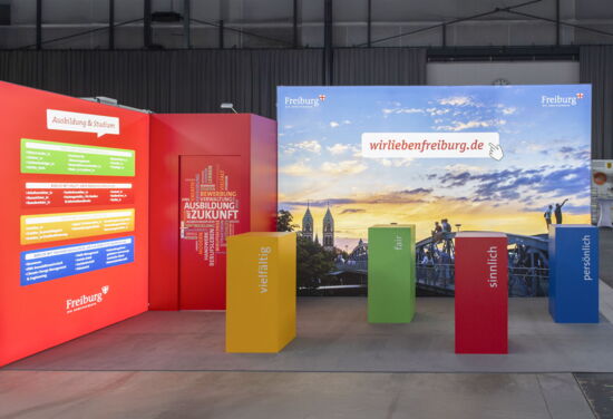 Messestand Stadt Freiburg mueller messebau Jobstartboerse22 2