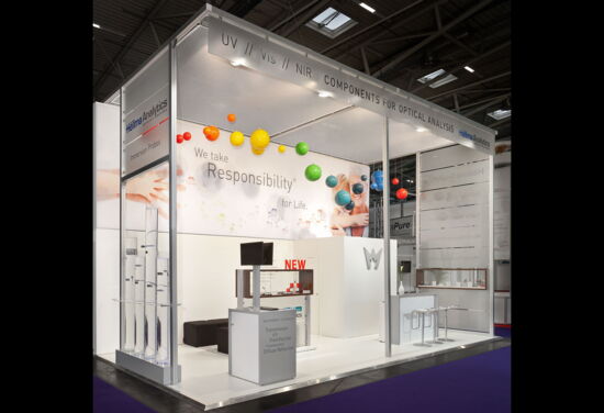 Messestand hellma mueller messebau analytica2012 2