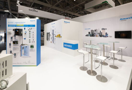 Messestand inovance mueller messebau interlift2019 1