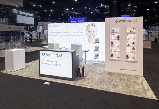 ExhibitionBooth Chromsystems ADLM 2025 MuellerInternationalExhibitServices 01