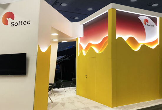 Exhibition booth soltec Mueller International Exhibit Services Intersolar 02