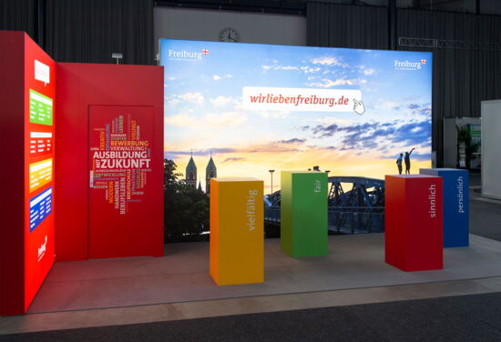 Messestand Stadt Freiburg mueller messebau Jobstartboerse22 1