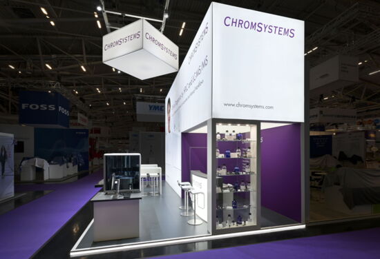 Messestand chromsystems mueller messebau analytica2024 4