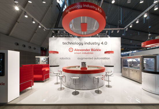 Messestand alexander buerkle mueller messebau motek2018 2