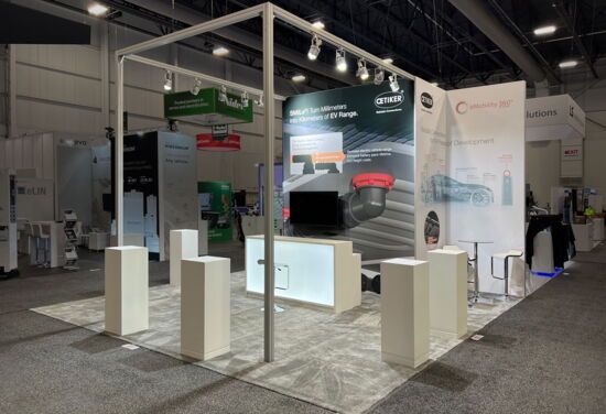 Messestand oetiker mueller messebau batteryshownovi2022 2