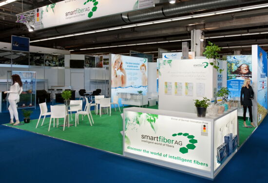 Messestand smartfiber mueller messebau techtextil2011 1