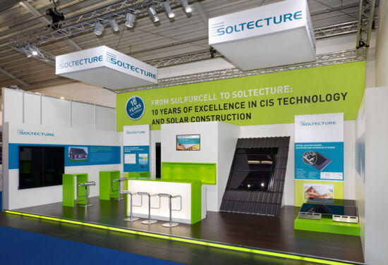 Messestand soltecture mueller messebau Intersolar 1