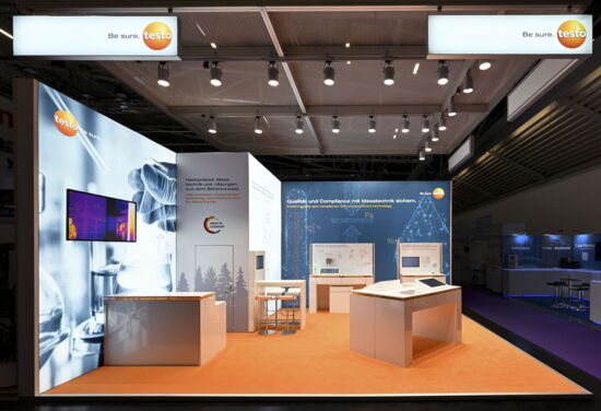 Messestand testo mueller messebau analytica2024 1