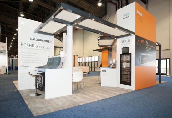Exhibition booth Stagetec Salzbrenner NAB LasVegas Mueller International Exhibit Services 03