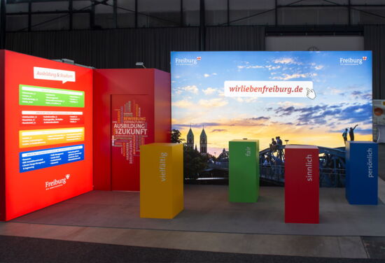 Messestand Stadt Freiburg mueller messebau Jobstartboerse22 2