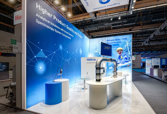 Messestand hellma analytics mueller messebau achema2022 2
