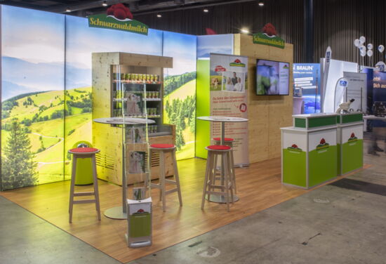 Messestand schwarzwaldmilch mueller messebau jobstartboerse24 1