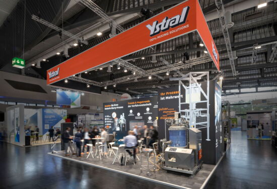Messestand ystral mueller messebau powtech2022 1